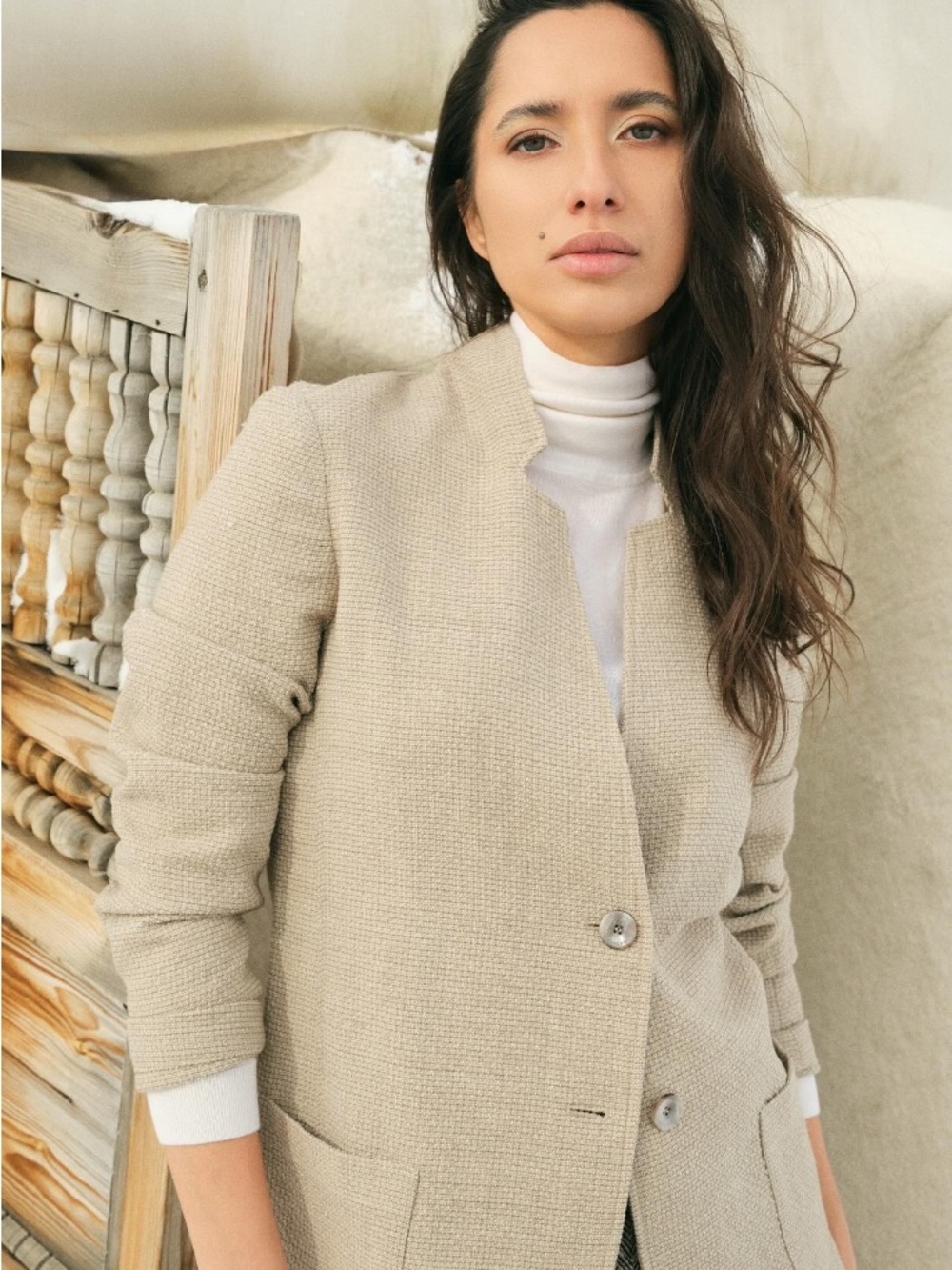 FALCONERI Texture Blazer Navy - Picture 4 of 4